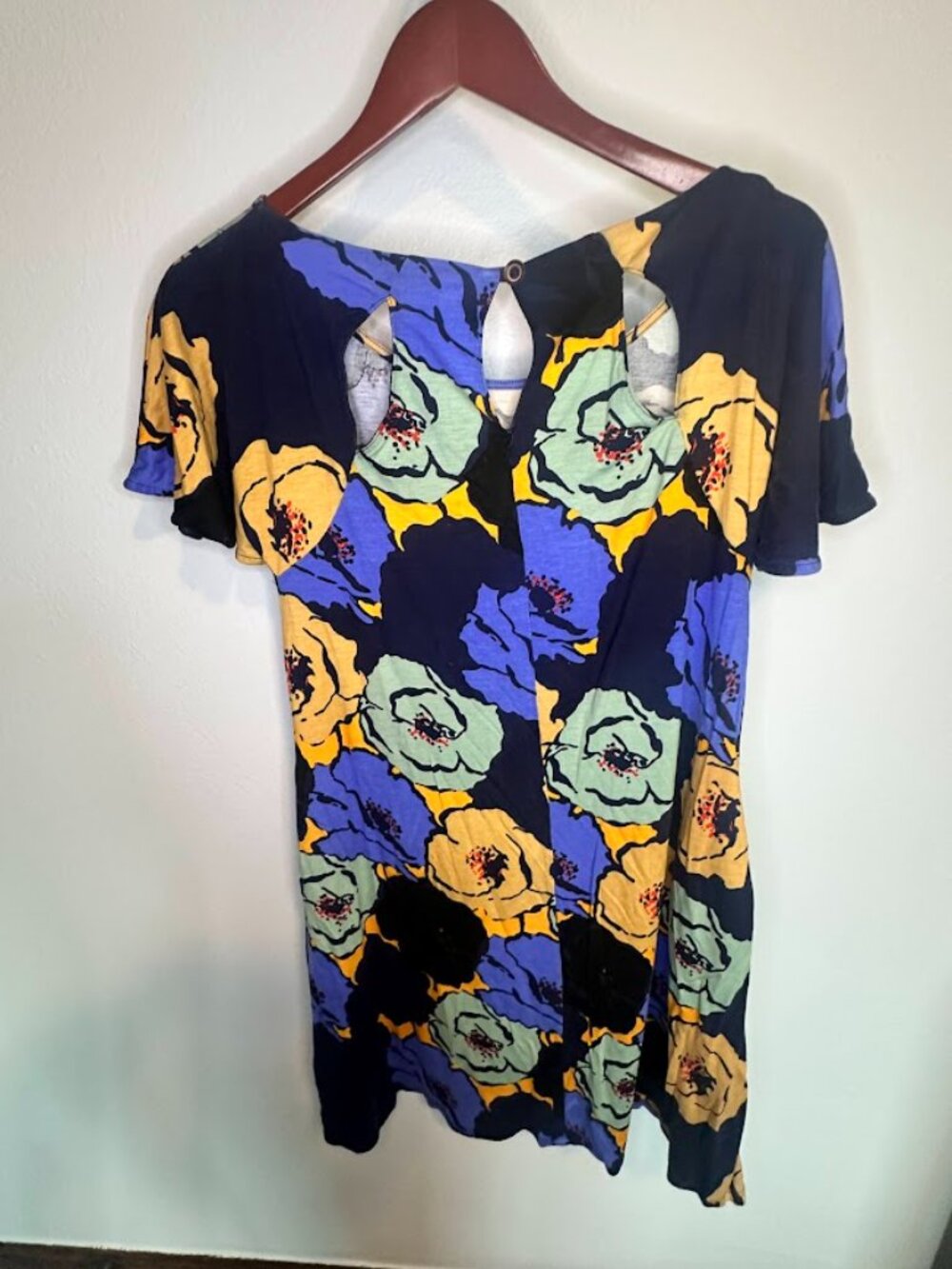 Anthropologie Vanessa Virginia "Mina" Silk Blend Floral Shift Dress - Med. - Picture 3 of 10